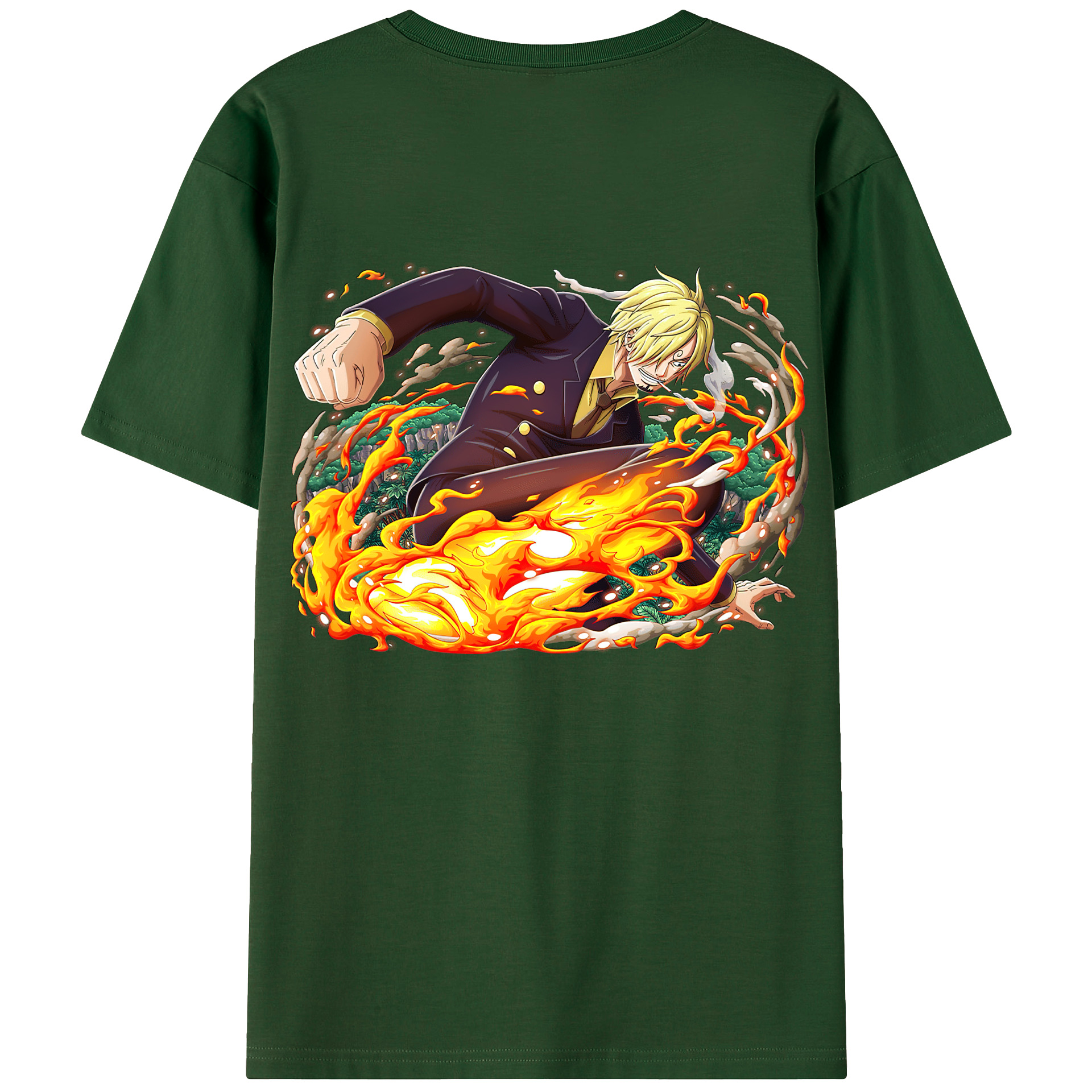 ワンピース サンジ ONE PIECE Sanji 綿100％半袖Tシャツ（背面プリント）